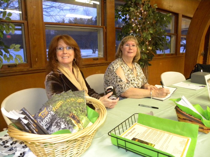 Diane and Rosanne signing books